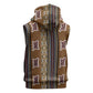 Mali Mud Cloth Sleeveless Hoodie Traditional Bologan Pattern - African Pride
