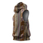 Mali Mud Cloth Sleeveless Hoodie Traditional Bologan Pattern - African Pride