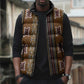 Mali Bologan Mud Cloth Pattern Sleeveless Puffer Jacket