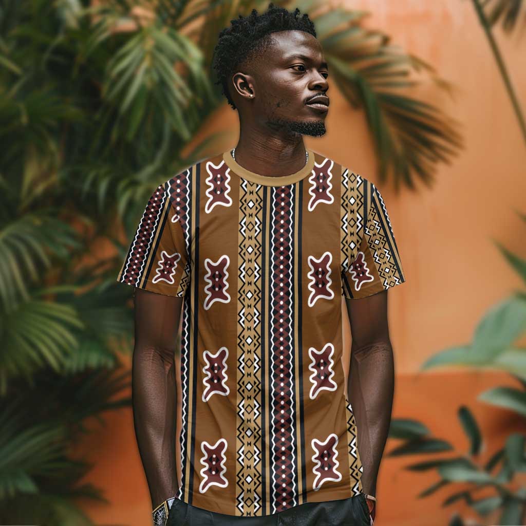Mali Mud Cloth T shirt Traditional Bologan Pattern - African Pride