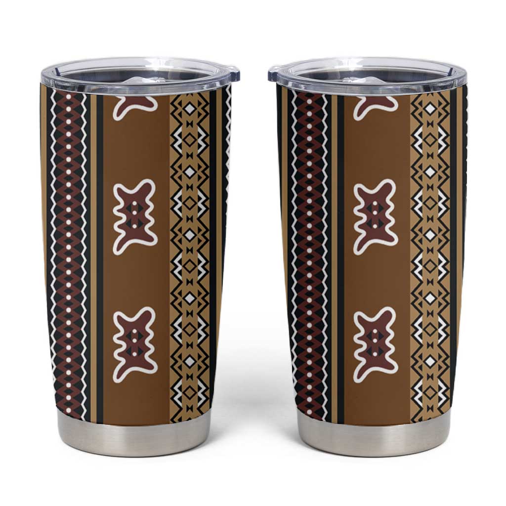 Mali Mud Cloth Tumbler Cup Traditional Bologan Pattern by African Pride