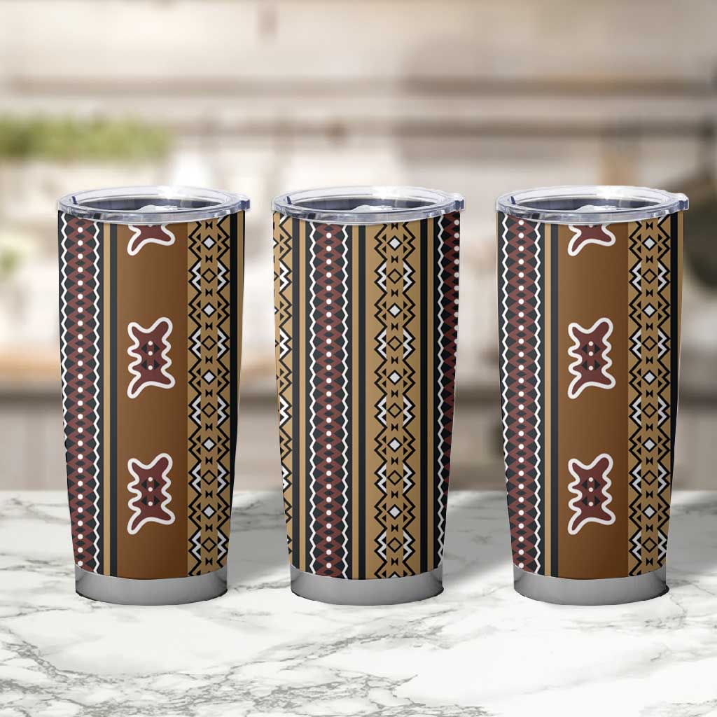 Mali Mud Cloth Tumbler Cup Traditional Bologan Pattern - African Pride