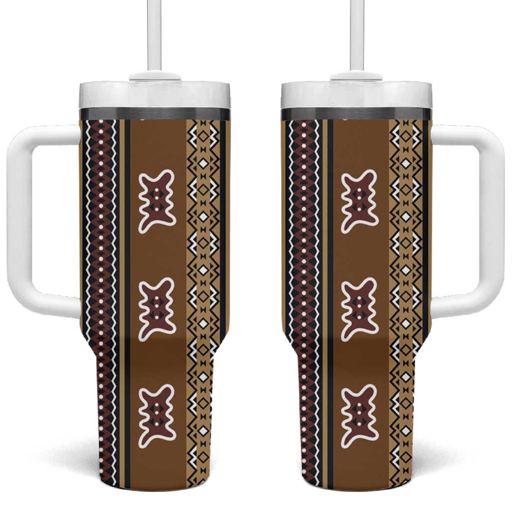 Mali Mud Cloth Tumbler With Handle Traditional Bologan Pattern - African Pride