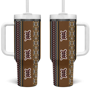Mali Mud Cloth Tumbler With Handle Traditional Bologan Pattern - African Pride