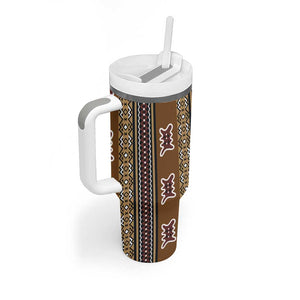 Mali Mud Cloth Tumbler With Handle Traditional Bologan Pattern - African Pride