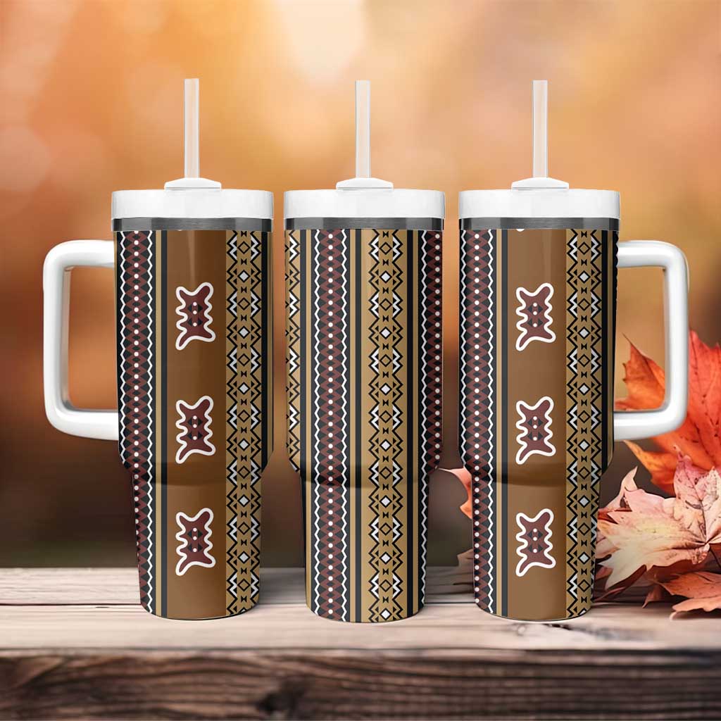 Mali Mud Cloth Tumbler With Handle Traditional Bologan Pattern - African Pride
