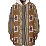 Mali Mud Cloth Wearable Blanket Hoodie Traditional Bologan Pattern - African Pride