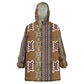 Mali Mud Cloth Wearable Blanket Hoodie Traditional Bologan Pattern - African Pride