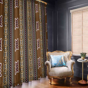 Mali Mud Cloth Window Curtain Traditional Bologan Pattern - African Pride