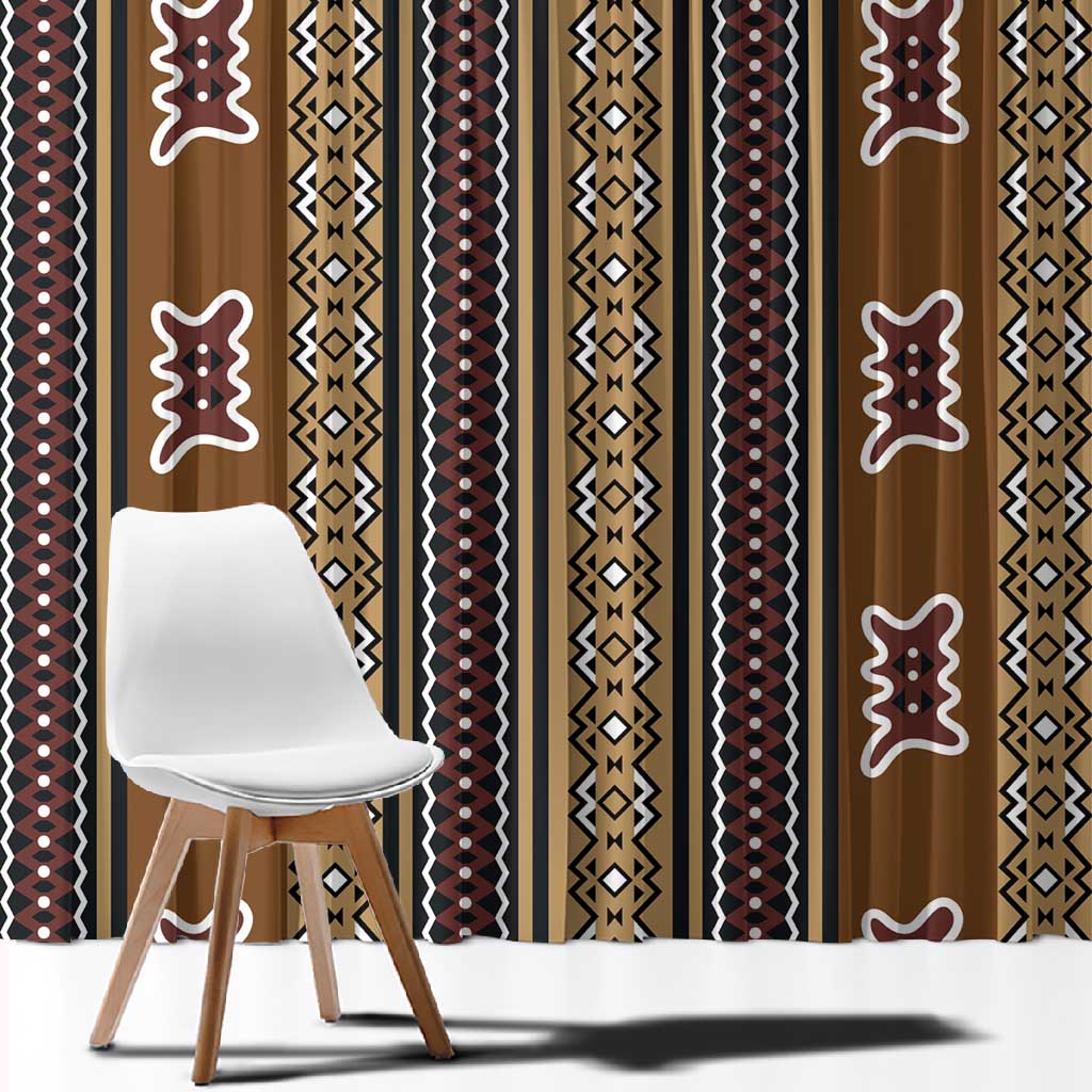 Mali Mud Cloth Window Curtain Traditional Bologan Pattern - African Pride