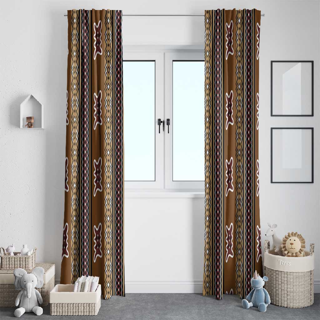 Mali Mud Cloth Window Curtain Traditional Bologan Pattern - African Pride
