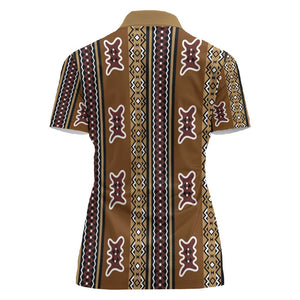 Mali Mud Cloth Women Polo Shirt Traditional Bologan Pattern - African Pride