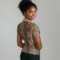 Mali Mud Cloth Women Polo Shirt Traditional Bologan Pattern - African Pride
