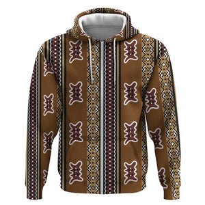 Mali Mud Cloth Zip Hoodie Traditional Bologan Pattern - African Pride
