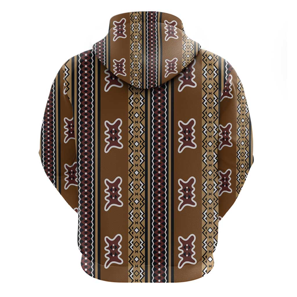 Mali Mud Cloth Zip Hoodie Traditional Bologan Pattern - African Pride