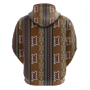 Mali Mud Cloth Zip Hoodie Traditional Bologan Pattern - African Pride