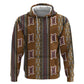 Mali Mud Cloth Zip Hoodie Traditional Bologan Pattern - African Pride