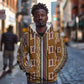 Mali Mud Cloth Zip Hoodie Traditional Bologan Pattern - African Pride