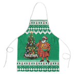 Nigeria Christmas Apron Black Santa With Jollof Rice