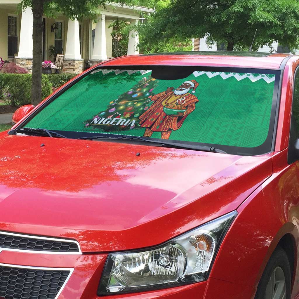 Nigeria Christmas Auto Sun Shade Black Santa With Jollof Rice