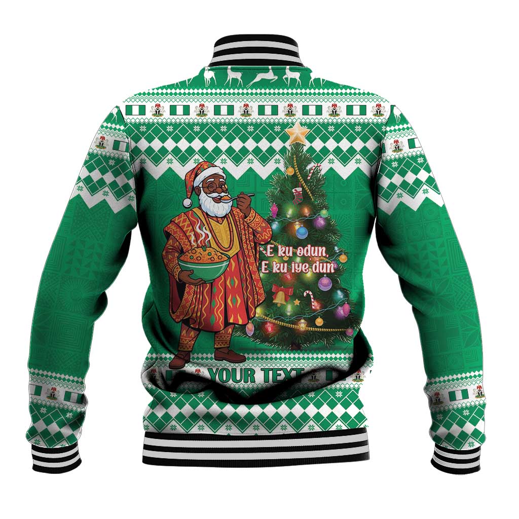 Personalized Afro Christmas in Nigeria Baseball Jacket Eku Odun Eku IyeDun - African Pride