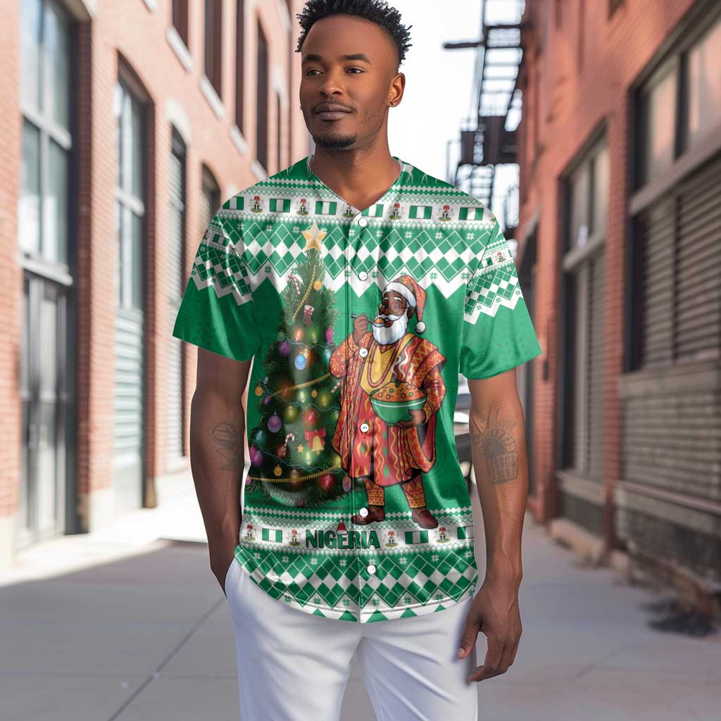 Personalized Afro Christmas in Nigeria Baseball Jersey Eku Odun Eku IyeDun - African Pride