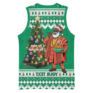 Personalized Afro Christmas in Nigeria Basketball Jersey Eku Odun Eku IyeDun - African Pride