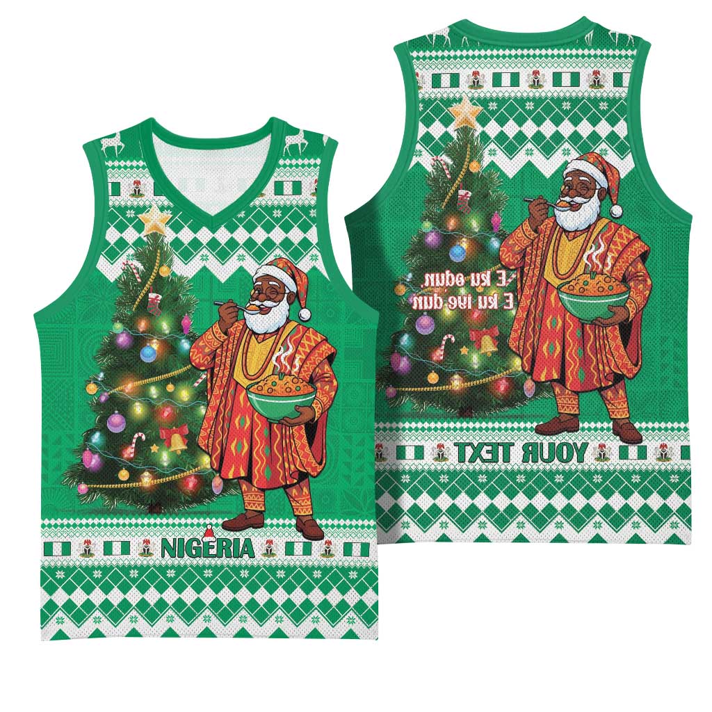 Personalized Afro Christmas in Nigeria Basketball Jersey Eku Odun Eku IyeDun - African Pride