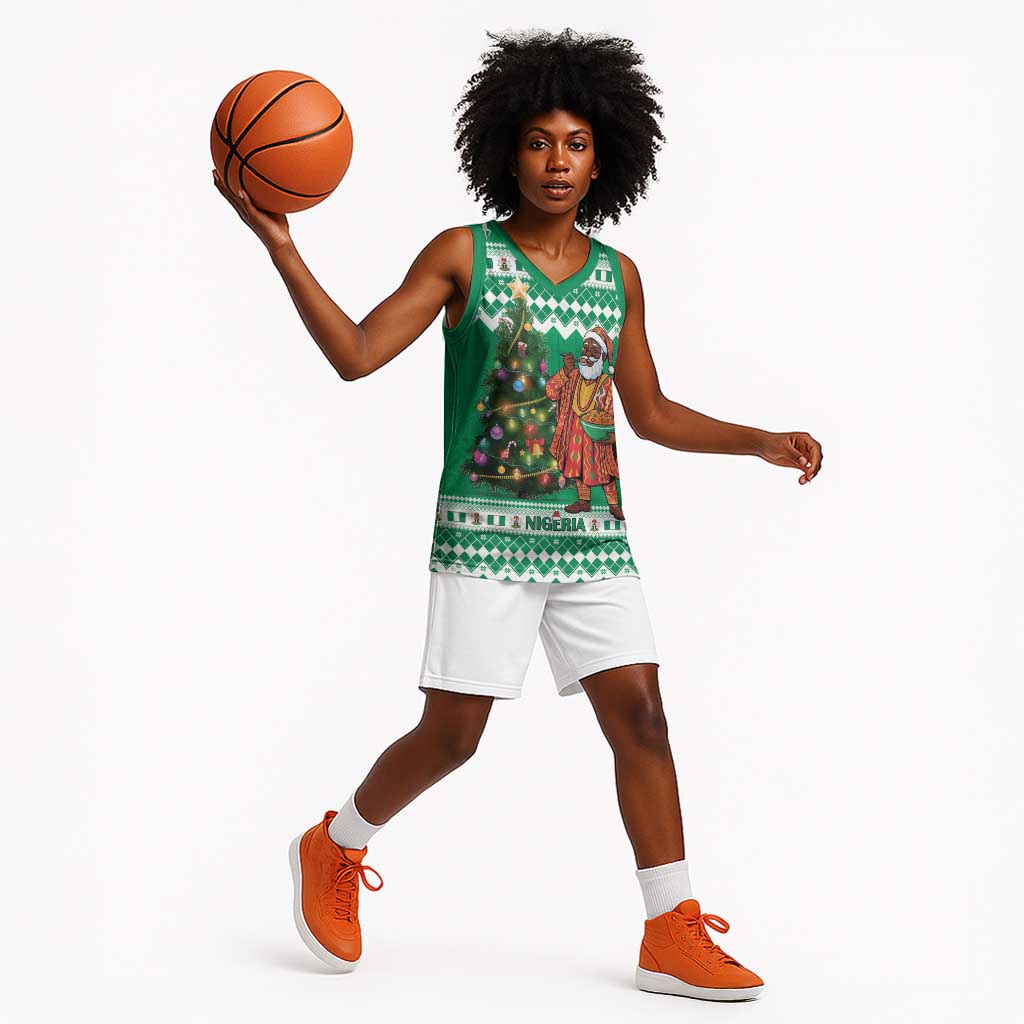 Personalized Afro Christmas in Nigeria Basketball Jersey Eku Odun Eku IyeDun - African Pride