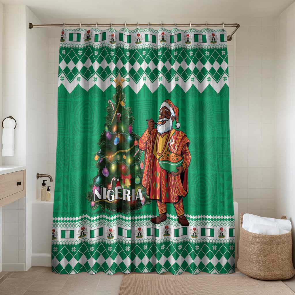 Nigeria Christmas Bathroom Set Black Santa With Jollof Rice