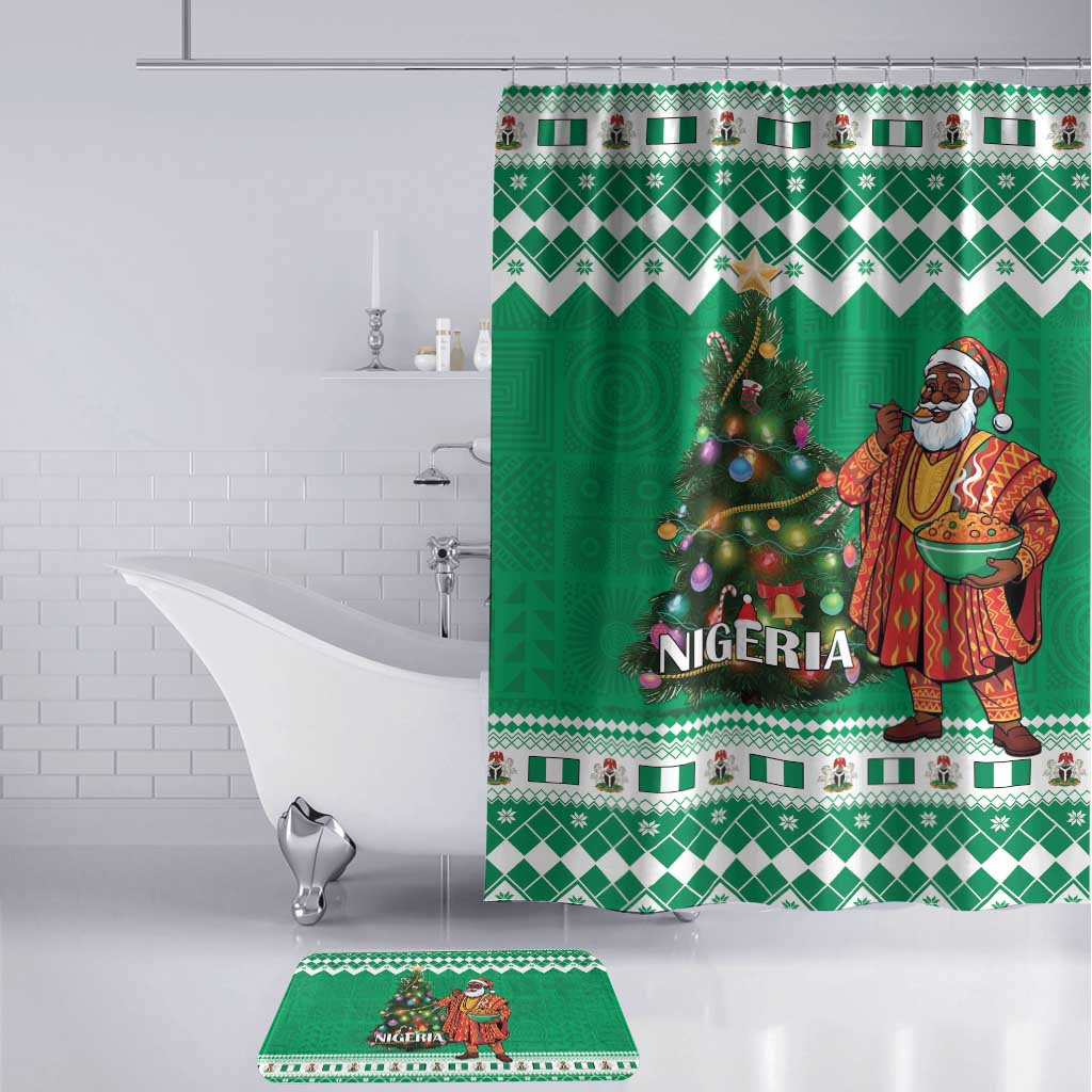 Nigeria Christmas Bathroom Set Black Santa With Jollof Rice