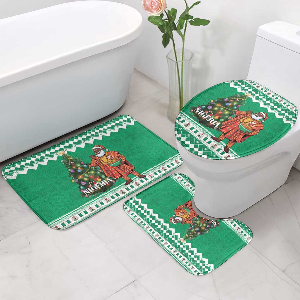 Nigeria Christmas Bathroom Set Black Santa With Jollof Rice