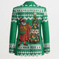 Personalized Nigeria Christmas Blazer Black Santa With Jollof Rice