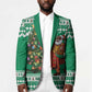 Personalized Nigeria Christmas Blazer Black Santa With Jollof Rice