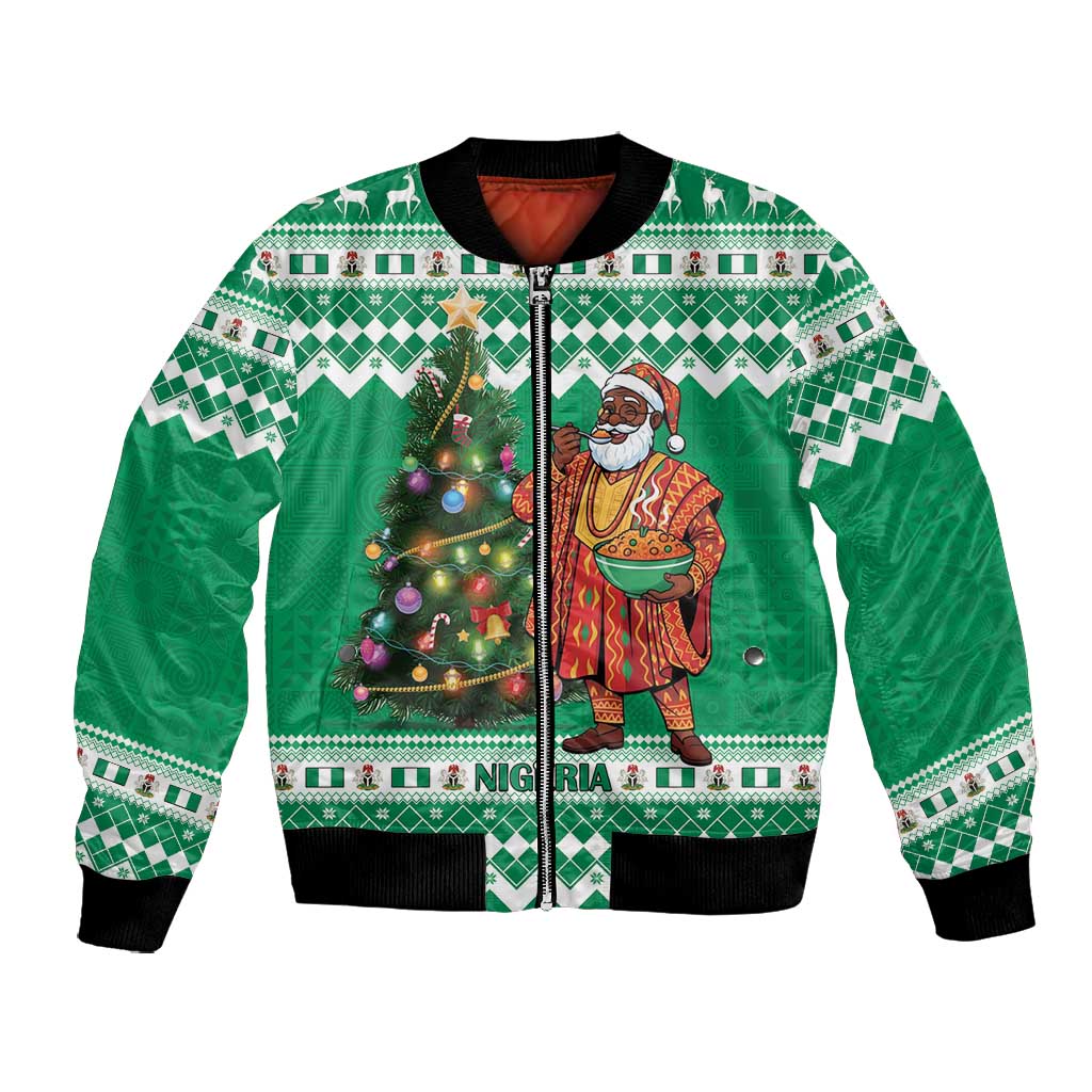Personalized Afro Christmas in Nigeria Bomber Jacket Eku Odun Eku IyeDun - African Pride