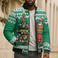 Personalized Nigeria Christmas Bomber Puffer Jacket Black Santa With Jollof Rice