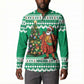 Personalized Nigeria Christmas Button Sweatshirt Black Santa With Jollof Rice