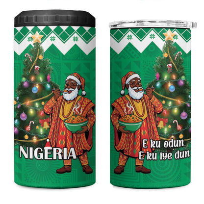 Afro Christmas in Nigeria 4 in 1 Can Cooler Tumbler Eku Odun Eku IyeDun - African Pride