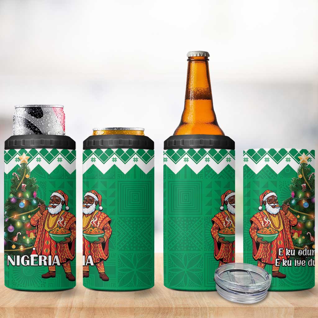 Afro Christmas in Nigeria 4 in 1 Can Cooler Tumbler Eku Odun Eku IyeDun - African Pride