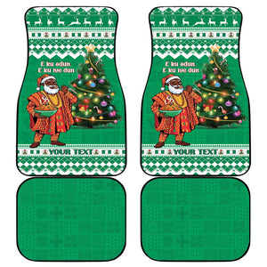 Personalized Afro Christmas in Nigeria Car Mats Eku Odun Eku IyeDun - African Pride
