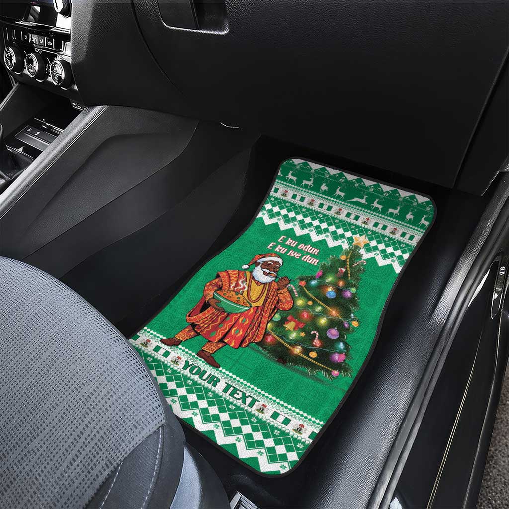 Personalized Afro Christmas in Nigeria Car Mats Eku Odun Eku IyeDun - African Pride