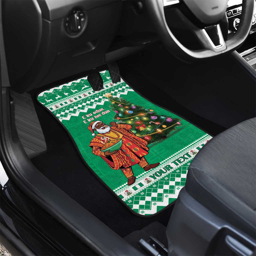 Personalized Afro Christmas in Nigeria Car Mats Eku Odun Eku IyeDun - African Pride