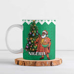 Nigeria Christmas Ceramic Mug Black Santa With Jollof Rice
