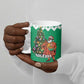 Nigeria Christmas Ceramic Mug Black Santa With Jollof Rice