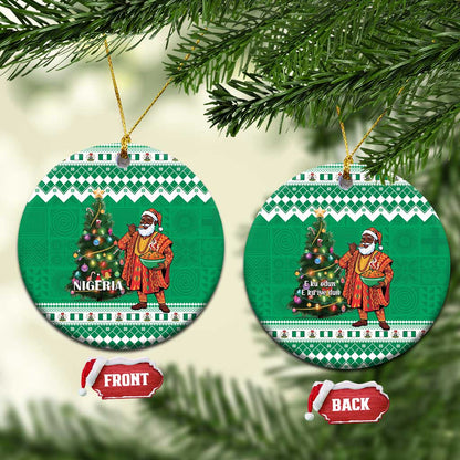 Afro Christmas in Nigeria Ceramic Ornament Eku Odun Eku IyeDun - African Pride