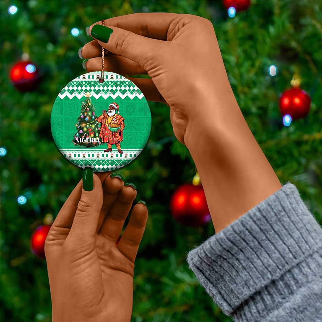 Afro Christmas in Nigeria Ceramic Ornament Eku Odun Eku IyeDun - African Pride