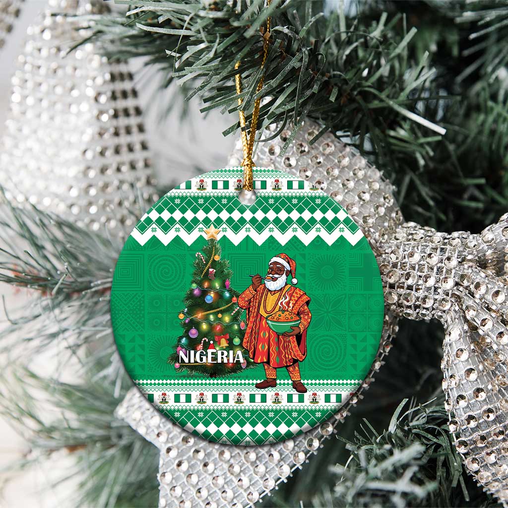 Afro Christmas in Nigeria Ceramic Ornament Eku Odun Eku IyeDun - African Pride