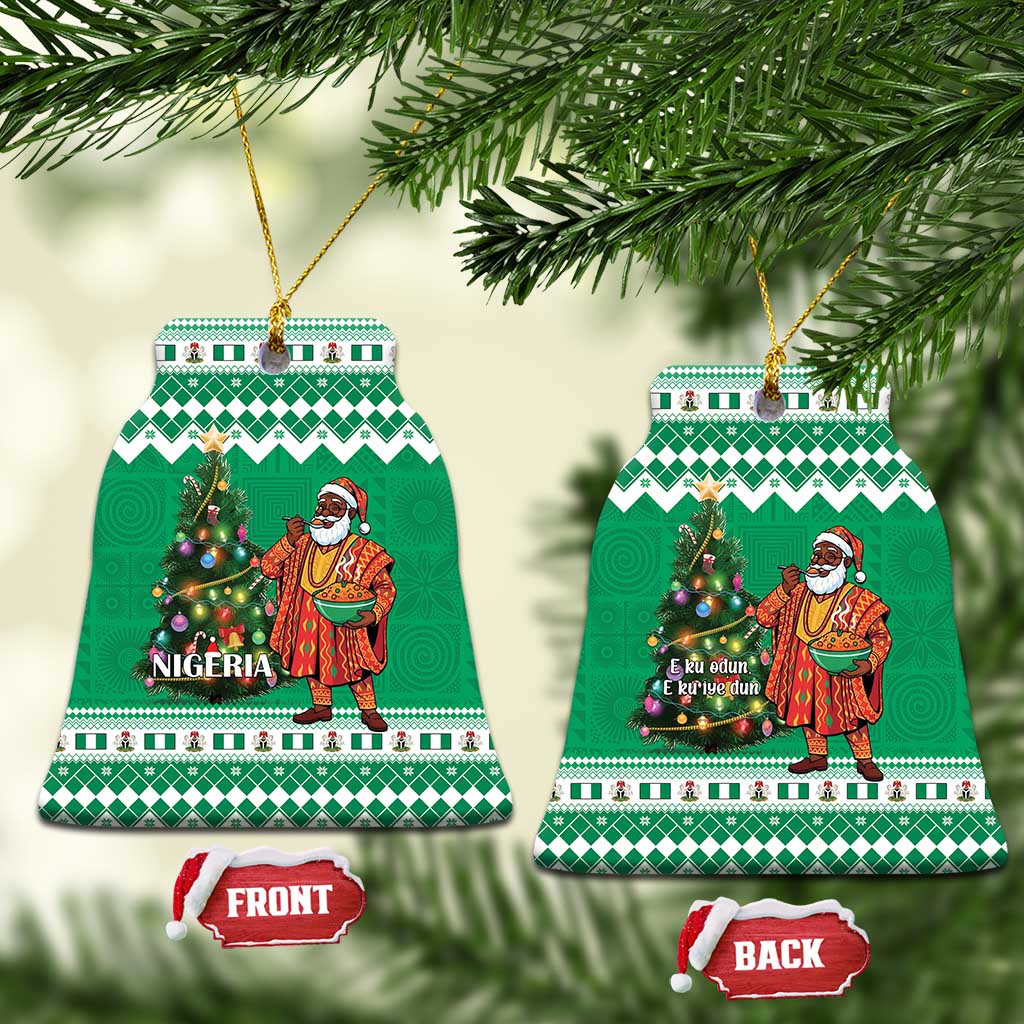 Afro Christmas in Nigeria Ceramic Ornament Eku Odun Eku IyeDun - African Pride