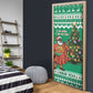 Personalized Nigeria Christmas Door Cover Black Santa With Jollof Rice