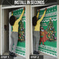 Personalized Nigeria Christmas Door Cover Black Santa With Jollof Rice